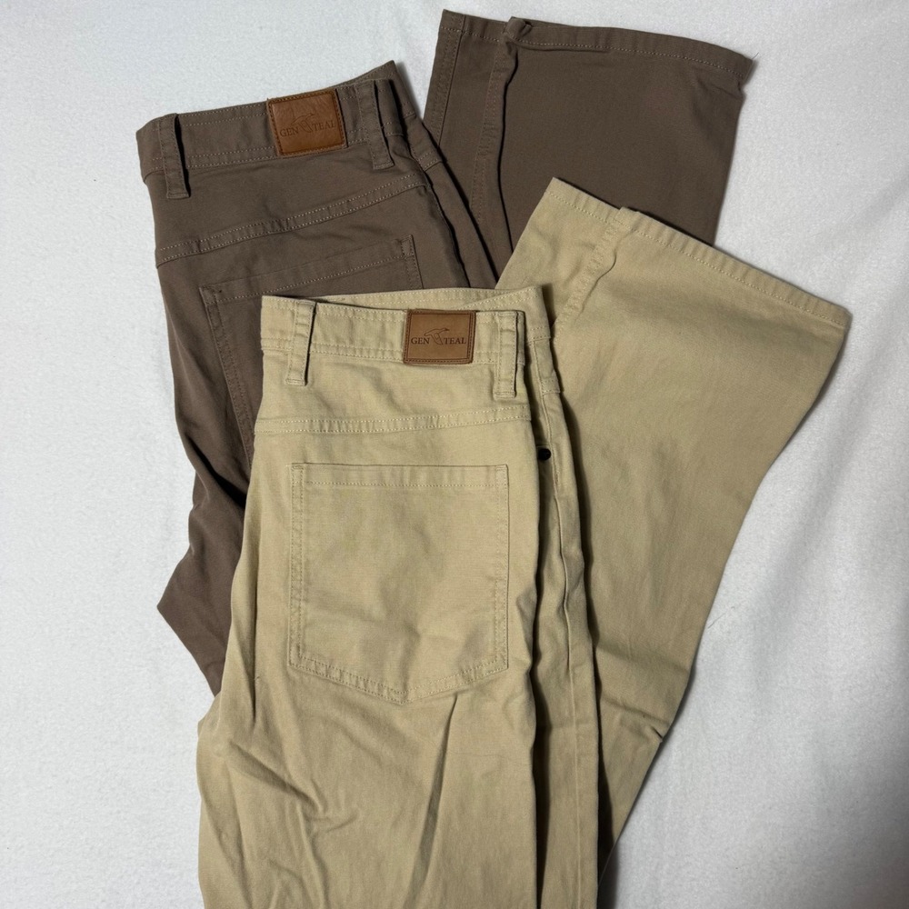 GenTeal 5-Pocket Canvas Pants Men Pants 30x30 Khaki Taupe‎ Excellent Bundle 2pk